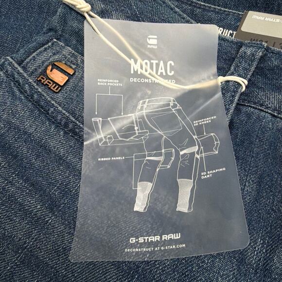 G Star Raw Jeans Mens 31 x 29 Motac Deconstructed 3D Slim Blue Motorcycle Moto - Picture 3 of 13